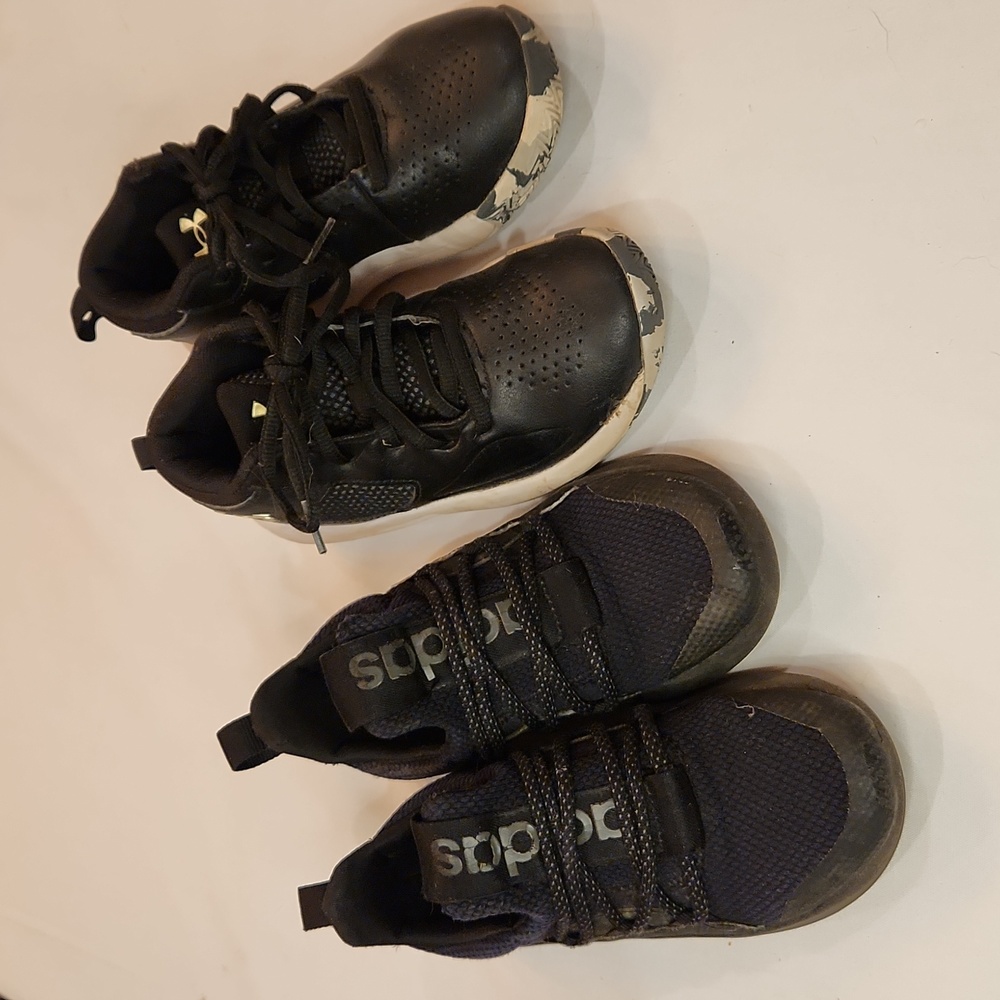 Set of 2 size 12 boys black shoes